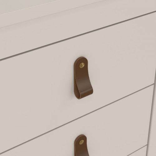 Loft three drawer bedside table in Cashmere - Image 5