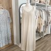 Natural rouched strap dress