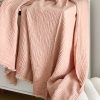Beautiful muslin cotton throw in pink clay - Image 4