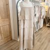 Beautiful tiered maxi dress in stone