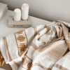 Ochre throw with tassel decoration - Image 4